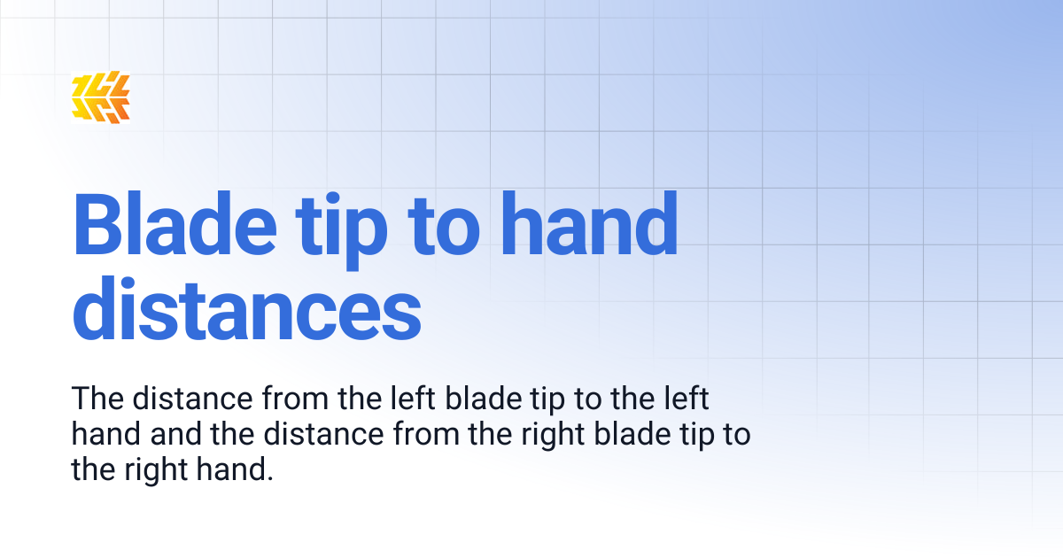 Blade tip to hand distances | Gen 2.1 | Support